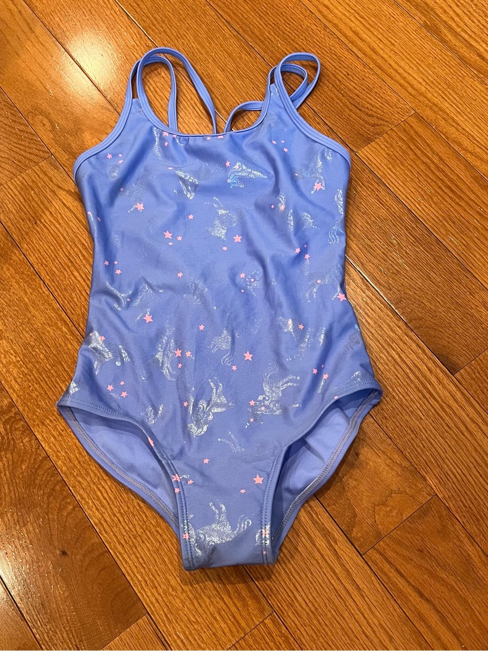 Cat & Jack Girls Unicorns Racerback Swimsuit Size M Medium 7/8
